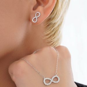 نیمست بی نهایت Love نقره/ هدیه عاشقانه دخترانه /کادو تولد لاکچری و خاص