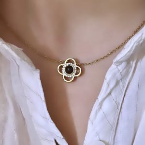 گردنبند صد زبان گل / هدیه عاشقانه دخترانه /کادو تولد  خاص