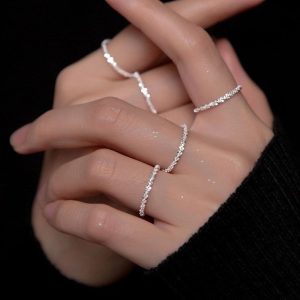 انگشتر خاویاری نقره/ هدیه خاص دخترانه /کادو تولد لاکچری